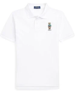Polo Ralph Lauren Kids Polo Bear Cotton Mesh Polo Shirt (Big Kids)
