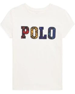 Polo Ralph Lauren Kids Plaid Logo Cotton Jersey Tee (Big Kids)