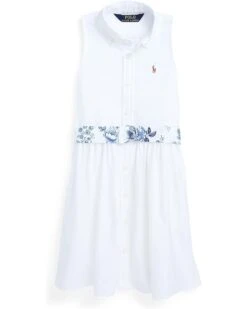 Polo Ralph Lauren Kids Belted Cotton Oxford Shirtdress (Little Kids)