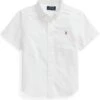 Polo Ralph Lauren Kids Cotton Oxford Short Sleeve Shirt (Toddler)