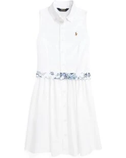 Polo Ralph Lauren Kids Belted Cotton Shirtdress (Big Kids)
