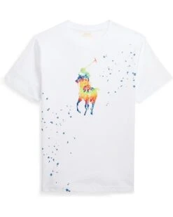 Polo Ralph Lauren Kids Tie-Dye Big Pony Cotton Jersey Tee (Big Kids)