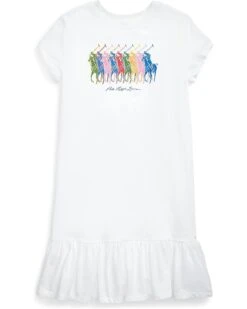 Polo Ralph Lauren Kids Logo Cotton Jersey Tee Dress (Big Kids)