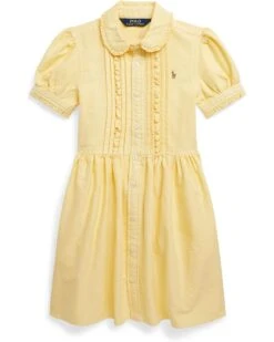 Polo Ralph Lauren Kids Ruffled Cotton Oxford Shirtdress (Little Kids)