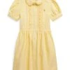 Polo Ralph Lauren Kids Ruffled Cotton Oxford Shirtdress (Toddler)