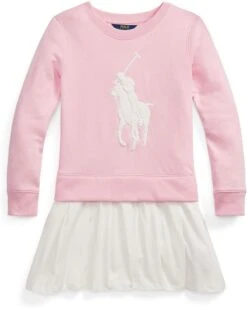 Polo Ralph Lauren Kids Big Pony Fleece Sweatshirt Dress (Big Kids)