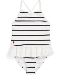 Polo Ralph Lauren Kids Striped Stretch One-Piece Swimsuit (Toddler)