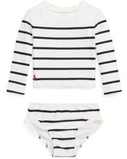 Polo Ralph Lauren Kids Striped Stretch Two-Piece Swimsuit (Infant)