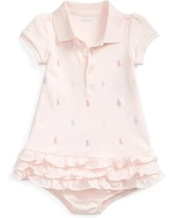 Polo Ralph Lauren Kids Baby Girl's Ruffled Polo Dress & Bloomers Set (Infant)