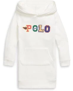Polo Ralph Lauren Kids Logo Fleece Hoodie Dress (Toddler)