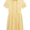 Polo Ralph Lauren Kids Ruffled Cotton Oxford Shirtdress (Big Kids)