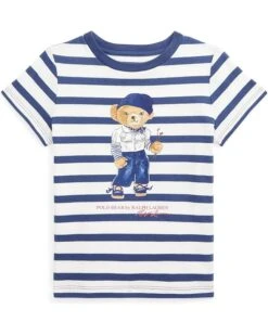 Polo Ralph Lauren Kids Polo Bear Striped Cotton Tee (Toddler)
