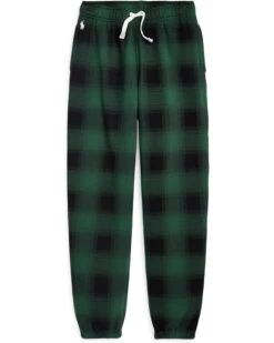 Polo Ralph Lauren Kids Plaid Fleece Sweatpants (Big Kids)