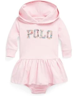 Polo Ralph Lauren Kids Logo Jersey Hooded Dress & Bloomer (Infant)
