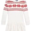 Polo Ralph Lauren Kids Fair Isle Waffle-Knit Hooded Dress (Little Kids)