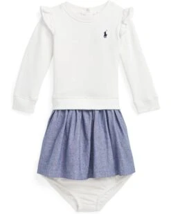 Polo Ralph Lauren Kids Fleece Sweatshirt Dress & Bloomer (Infant)