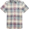 Polo Ralph Lauren Kids Indigo Cotton Madras Short Sleeve Shirt (Toddler)