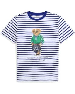 Polo Ralph Lauren Kids Polo Bear Striped Cotton Tee (Little Kids)
