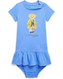 Polo Ralph Lauren Kids Polo Bear Cotton Jersey Dress & Bloomer (Infant)