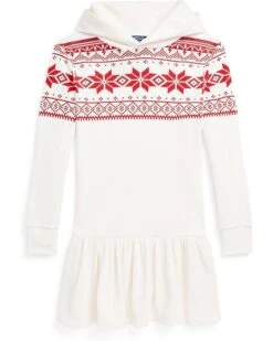 Polo Ralph Lauren Kids Fair Isle Waffle-Knit Hooded Dress (Big Kids)