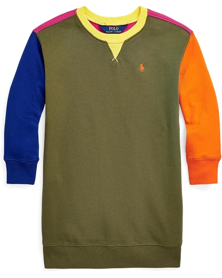 Polo Ralph Lauren Kids Color-Blocked Spa Terry Sweatshirt Dress (Little Kids) Polo Ralph Lauren Kids Color-Blocked Spa Terry Sweatshirt Dress (Little Kids) -Polo Ralph Lauren Kids 71t5P8bjKrL. AC SR736920