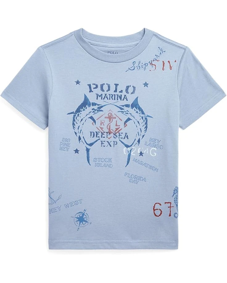 Polo Ralph Lauren Kids Polo Marina Cotton Jersey Tee (Toddler) Polo Ralph Lauren Kids Polo Marina Cotton Jersey Tee (Toddler) -Polo Ralph Lauren Kids