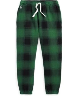 Polo Ralph Lauren Kids Plaid Fleece Sweatpants (Little Kids)