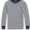 Polo Ralph Lauren Kids Striped Waffle Cotton Long Sleeve Tee (Little Kids)