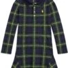 Polo Ralph Lauren Kids Plaid Stretch Mesh Polo Dress (Little Kids)