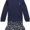 Polo Ralph Lauren Kids Chambray & Fleece Sweatshirt Dress (Toddler)