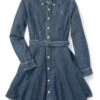 Polo Ralph Lauren Kids Belted Cotton Denim Shirtdress (Big Kids)
