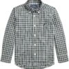 Polo Ralph Lauren Kids Plaid Cotton Poplin Shirt (Toddler)