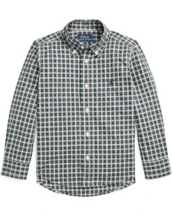 Polo Ralph Lauren Kids Plaid Cotton Poplin Shirt (Toddler)