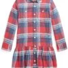 Polo Ralph Lauren Kids Plaid Cotton Twill Shirtdress (Toddler)