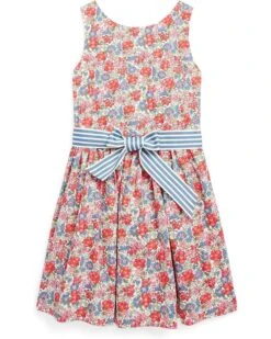 Polo Ralph Lauren Kids Floral Cotton Poplin Dress & Bloomer (Toddler)