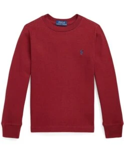 Polo Ralph Lauren Kids Waffle-Knit Cotton Long Sleeve Tee (Toddler)