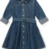 Polo Ralph Lauren Kids Belted Cotton Denim Shirtdress (Toddler)