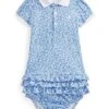 Polo Ralph Lauren Kids Ruffled Soft Cotton Polo Dress & Bloomer (Infant)