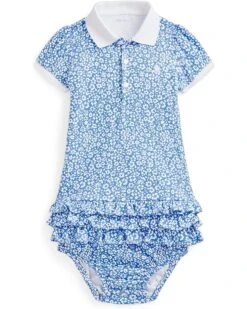 Polo Ralph Lauren Kids Ruffled Soft Cotton Polo Dress & Bloomer (Infant)