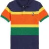 Polo Ralph Lauren Kids Striped Cotton Mesh Polo Shirt (Little Kids)