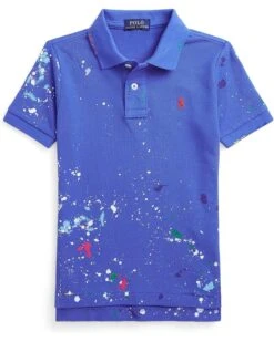 Polo Ralph Lauren Kids Paint-Splatter Cotton Mesh Polo Shirt (Toddler)