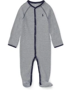 Polo Ralph Lauren Kids Striped Cotton Jersey Coverall (Infant)